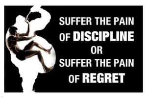 PÓSTER MOTIVACIONAL CITA DISCIPLINA DOLOR 12x18 entrenamiento INSPIRADOR - Imagen 1 de 1