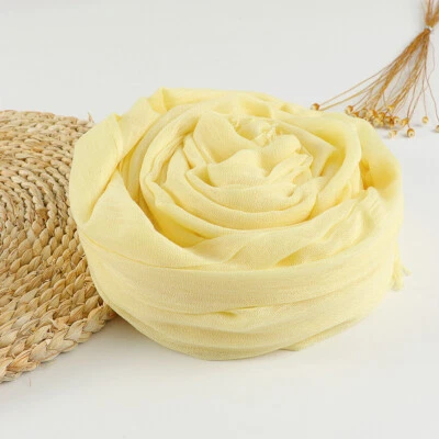 Lenço longo feminino muçulmano hijab turbante envoltório xales lenço islâmico 190*100cm - Imagem 1 de 4