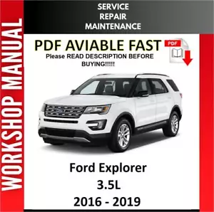 FORD EXPLORER 2016 2017 2018 2019 SERVICE REPAIR WORKSHOP MANUAL 2 - Picture 1 of 1