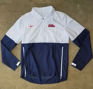 Nike Ole Miss Rebels NCAA 1/4 Zip Pullover Jacket Men's Size S Navy CQ5113 100 - Picture 1 of 6