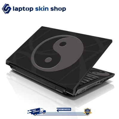 Laptop Skin Sticker Decal Cover for Notebook Macbook Ying Yang Design 13-16 inch - Image 1 of 4