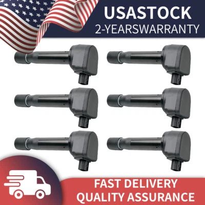 Set of 6 Ignition coils For Honda Odyssey Accord Acura TL RL TSX 2008-2014 UF603 - Image 1 of 4