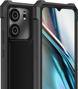 For BLU View 5 (2024) Black Hard Hybrid Armor Full Body Edge Protect Case Cover - Picture 1 of 7