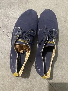 TRETORN Sneakers US Women Size 5.5 Blue Yellow Sole Tournament Cotton Preown - Picture 1 of 9