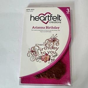Heartfelt Creations Arianna Birthday HCPC-3612 Cling Stamps Happy Birthday - Picture 1 of 5