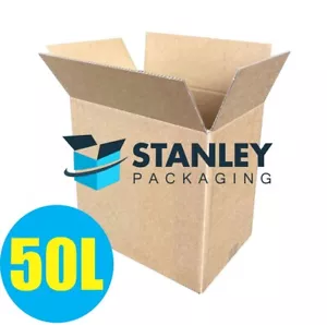 25x Moving Boxes-50 Litre VISY Cardboard Packing Storage Shipping Boxes - Picture 1 of 1