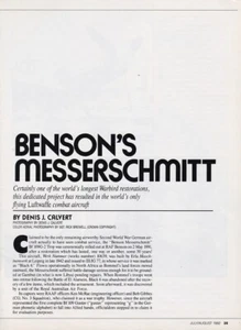 Messerschmitt Bf 109G-2 Aircraft Report 6/24/2023m - Picture 1 of 6
