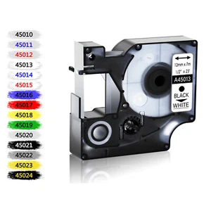 Cinta de etiquetas 6-18 mm compatible con DYMO D1 LabelManager LabelPoint 100 200 300 - Imagen 1 de 33
