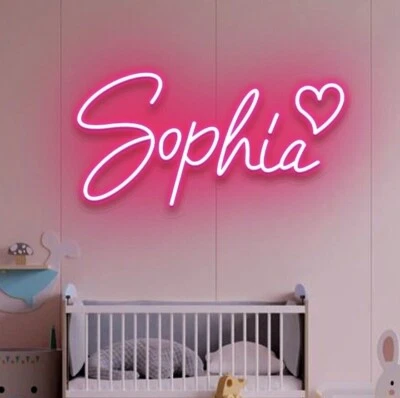 Custom Neon sign LED night light Family Name Kids Bedroom Decor Birthday Gift - Image 1 of 4