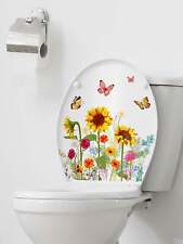 Butterfly Sunflower Toilet Wall Sticker Decal Modern PVC Creative Decor Wall Art