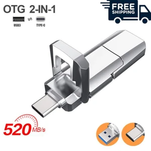2 IN 1 USB3.0 Memory Stick Flash Drive 64G Android/Samsung/PC TYPE-C Photo Stick - Picture 1 of 9