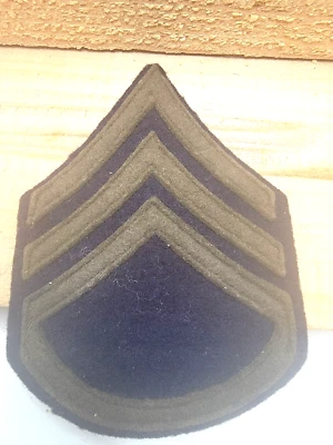 Parche Original Sargento Estado Mayor Vintage Ejército de Estados Unidos Segunda Guerra Mundial  Foto 1 de 3