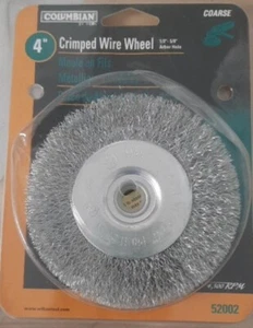 Box Of 6,4" CRIMPED WIRE BRUSH,Course 3/8-1/2 ARBOR HOLE 4500 RPM, NEW 52003 - Picture 1 of 2