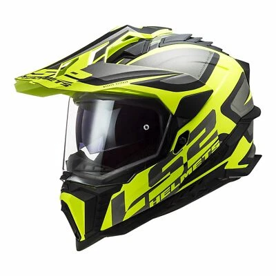 LS2 MX701 EXPLORER ALTER ADVENTURE MOTORCYCLE HELMET Matt Black/Hi-Vis SZ X-Lge - image 1 of 4