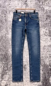 New Nudie Jeans 30 x 34 Mens Lean Dean Slim Fit In Blue Ritual Wash Denim - Picture 1 of 7