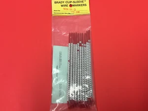 Brady - SCN-10-9 - Clip-Sleeve Wire Markers - Pack of (10) - UNOPENED - Picture 1 of 4