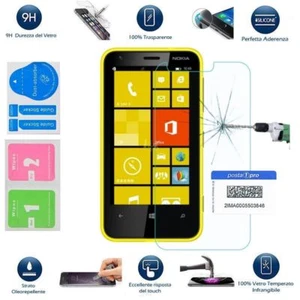 NOKIA LUMIA 620 PELLICOLA VETRO TEMPERATO 9H GLASS ANTI URTO ANTI IMPRONTA - Foto 1 di 4