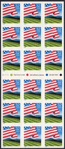 Scott #2919a FLAG OVER FIELD (Farm) Booklet of 18 32¢ Stamps - MNH P#V1111 - Picture 1 of 2