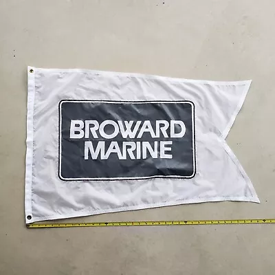 Vintage Broward Marine Burgee Flag By Zeidel Yacht Sailing Nautical Swallow Tail • 249.99$