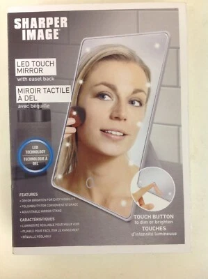 Sharper Image LED Lights Touch Mirror Lighted Easel Back - Image 1 of 2