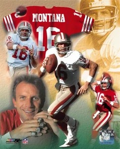 Joe Montana San Francisco 49ers Hall of Famer 8x10 NFL Foto Collage - Bild 1 von 2