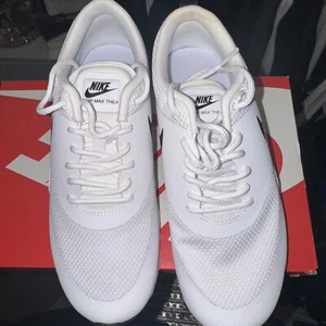 Nike Air Max Thea Low Womens Running Shoes White Black Size 6.5 - Picture 1 of 6