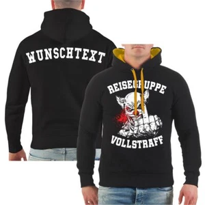 Herren Kapuzenpullover WUNSCHTEXT (Rückendruck) Reisegruppe Vollstraff name text - Bild 1 von 13