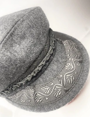 Chapéu DORFMAN PACIFIC Antigo Newsboy Pescador Boné Cabbie Cinza Algodão M- 7 1/8 - Imagem 1 de 4