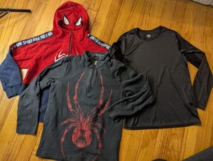3 Piece Boys Size 7-8 Fleece/Long Sleeve Shirt Bundle/Lot Spider Man Spyder - Picture 1 of 6