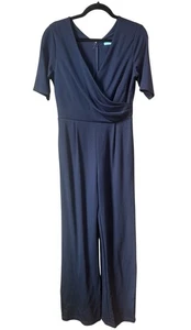 Mono J. McLaughlin Nicole Azul Marino Manga Corta Cuello en V Pierna Ancha Talla XS - Imagen 1 de 8
