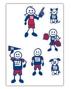 NFL New York Giants Small Family Decal Set - Picture 1 of 1