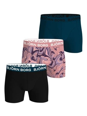 BJORN BORG Björn Borg 3-Pack Cotton Stretch Boxers – Blue / Pink Print