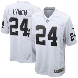 Marshawn Lynch Oakland Raiders Men's White Nike Game Jersey Size M - Picture 1 of 1