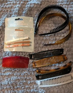 1980s 1990s Vintage Hair Accessories Banana Clips Barrettes Headbands Women's - Picture 1 of 3