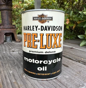 De colección Harley Davidson Pre-Luxe Motocicleta Aceite Publicidad Lata Excelente Estado! - Imagen 1 de 7