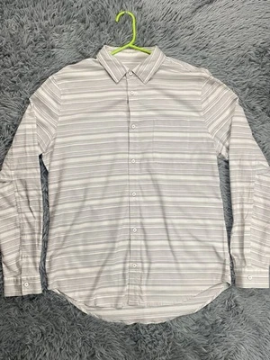 Lululemon Shirt Mens XL White Long Sleeve Button Up Striped Business Casual - Image 1 of 4