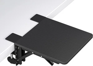 Vassoio Estensore Ergonomico da Scrivania, 9,5"X9,1" Supporto da Tavolo Braccio Poggiapolsi Ripiano, 90° Fo - Foto 1 di 7