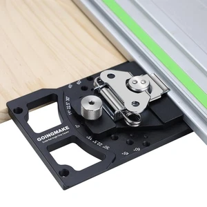 Adjustable Angle Track Saw Square with -60° to 60° Quick Positive Black - Picture 1 of 9