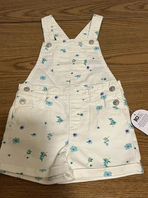 NWT Wonder Nation 3T White Floral Shortall - Image 1 of 4