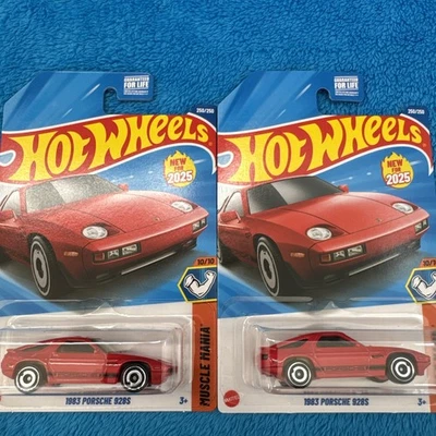 Hot Wheels Lote de 2 Vermelho 1983 Porsche 928S Vermelho #250 2025 Novo - Imagem 1 de 3