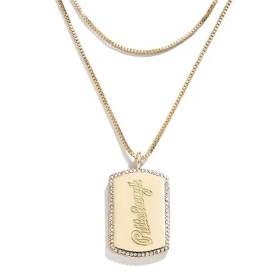 WEAR by Erin Andrews x Baublebar Pittsburgh Pirates Dog Tag Necklace - Image 1 of 2