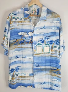 RARE Jams World Hawaiian Shirt Mens Size XL Floral Beach Rayon Lightweight - Picture 1 of 11