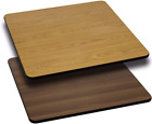 Glenbrook 3 Pack 24'' Square Table Top with Natural or Walnut Reversible Laminat