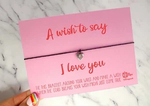 I Love You Wunscharmband, ideales Valentinstagsgeschenk für Freundin, für sie - Bild 1 von 9
