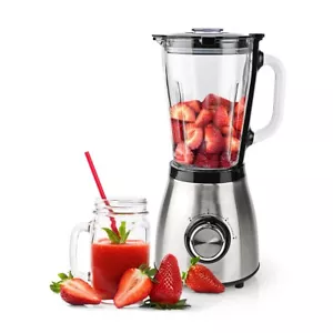 800W Edelstahl Standmixer 1,5L Glas-Behälter Smoothie Maker Mixer - Bild 1 von 10