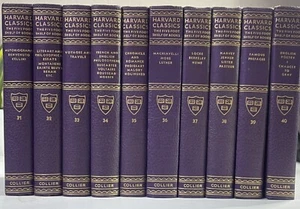 HARVARD CLASSICS The Five Foot Shelf of Books Volumes 31-40 1936 1938 PF Collier - Picture 1 of 5