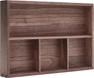 Wood Organizer Tray,Black Walnut,Desk & Drawer Storage Box (Walnut Master) - Picture 1 of 12