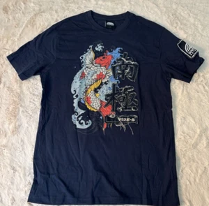 Southpole Original T Shirt Herren Gr. L Blau Kurzarm Weiß Traditional Japan - Bild 1 von 15