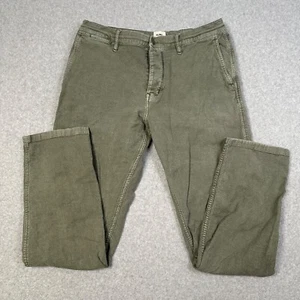 flint and tinder pants mens 32x32 green slim button fly linen blend preppy Beach - Picture 1 of 14