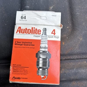 Autolite 64 Copper Core Resistor Spark Plug (Pack of 4) 1996 New Old Stock USA - Picture 1 of 2